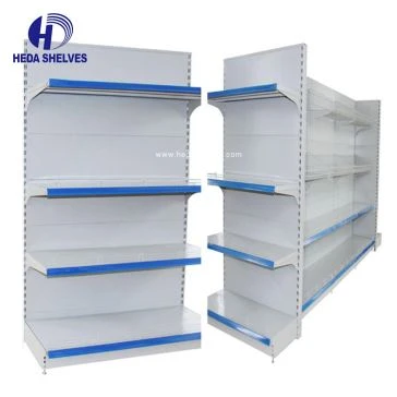 Rack ixkaffa tas-supermarket blu u abjad